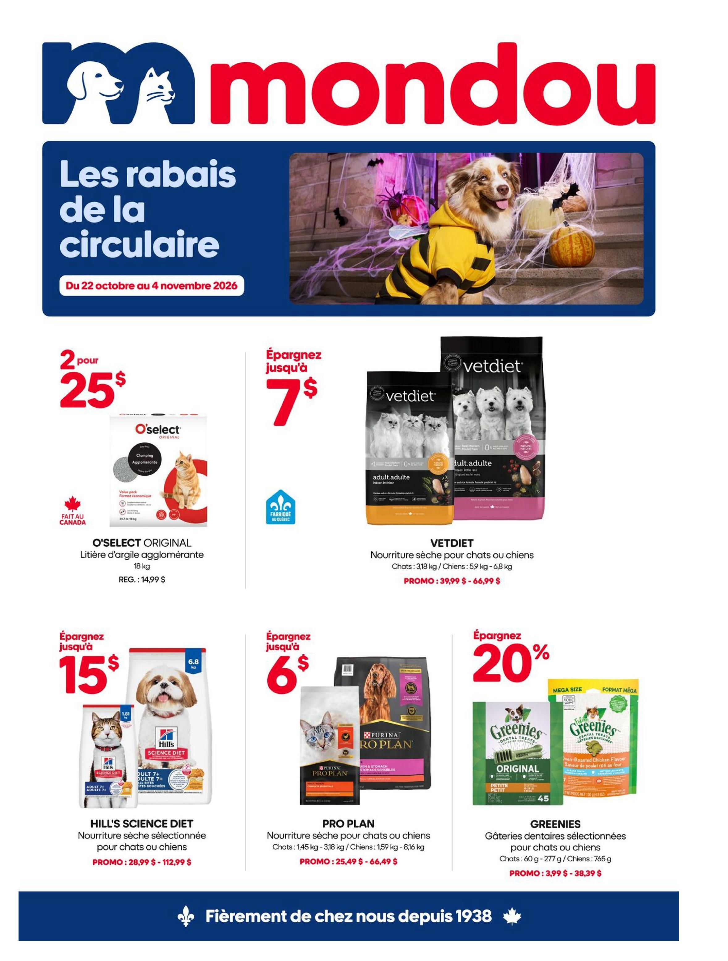 Mondou Flyer October 22 to November 4