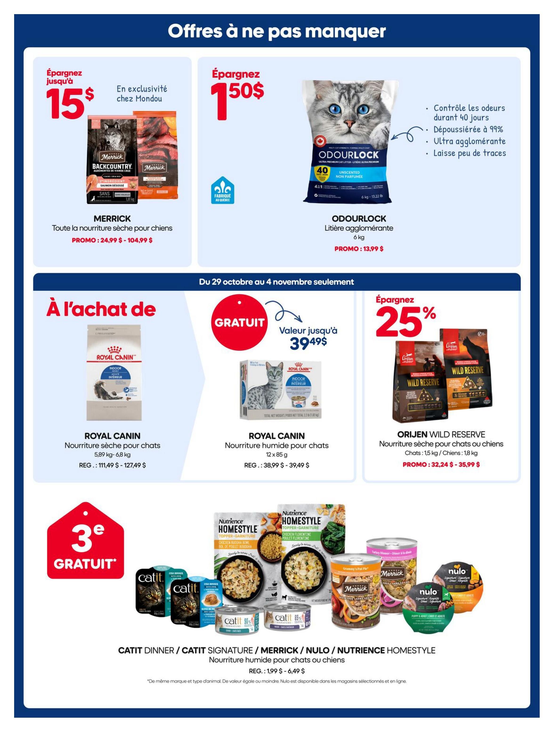 Mondou Flyer October 22 to November 4