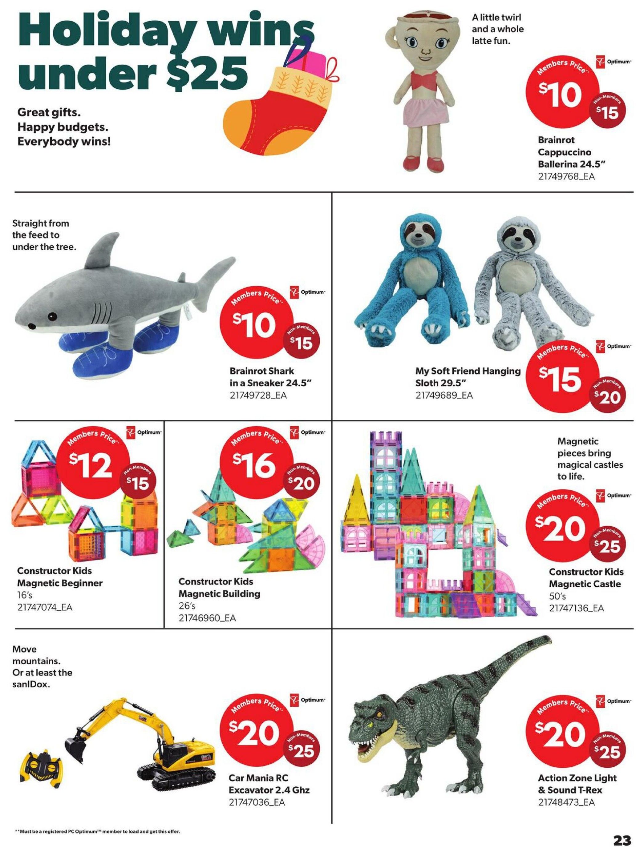 Real Canadian Superstore Toy Book October 22 to December 30