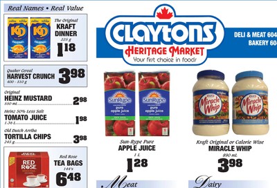 Claytons Heritage Market Flyer July 24 to 30