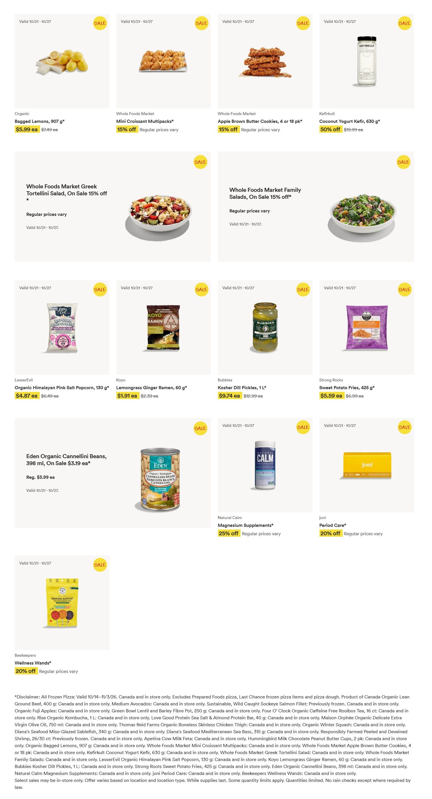 Whole Foods Market (West) Flyer October 21 to 27