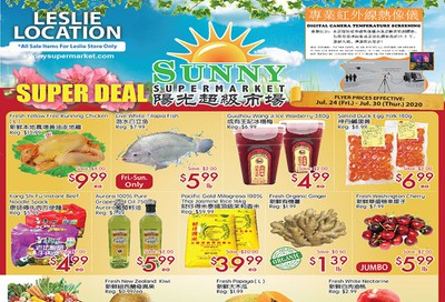 Sunny Supermarket (Leslie) Flyer July 24 to 30