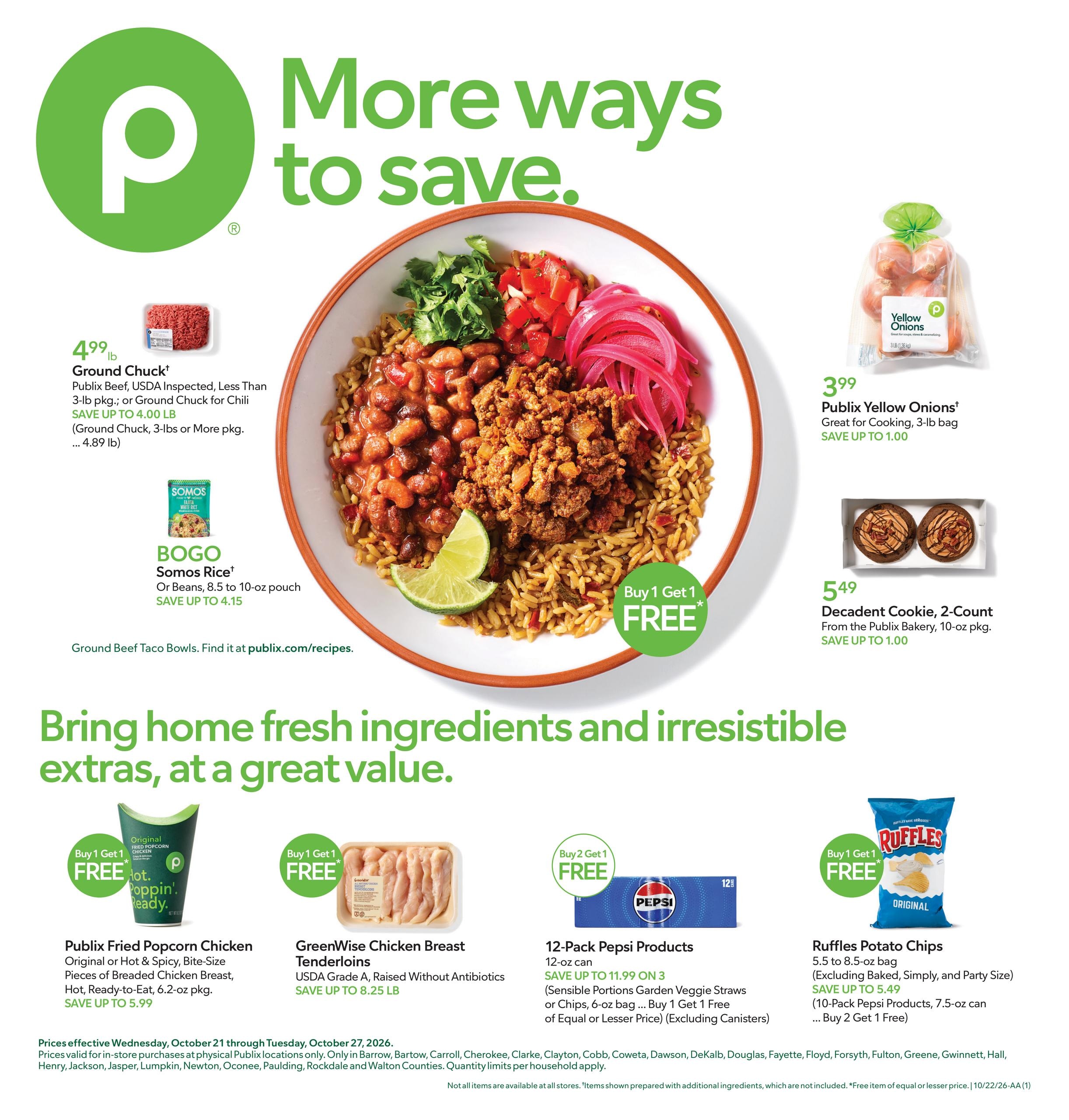 Publix (Centre Area, AL) Weekly Ad October 21 - 27, 2026