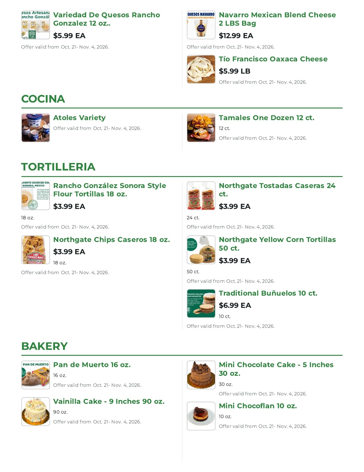 Northgate Market Weekly Ad October 21 - November 3, 2026