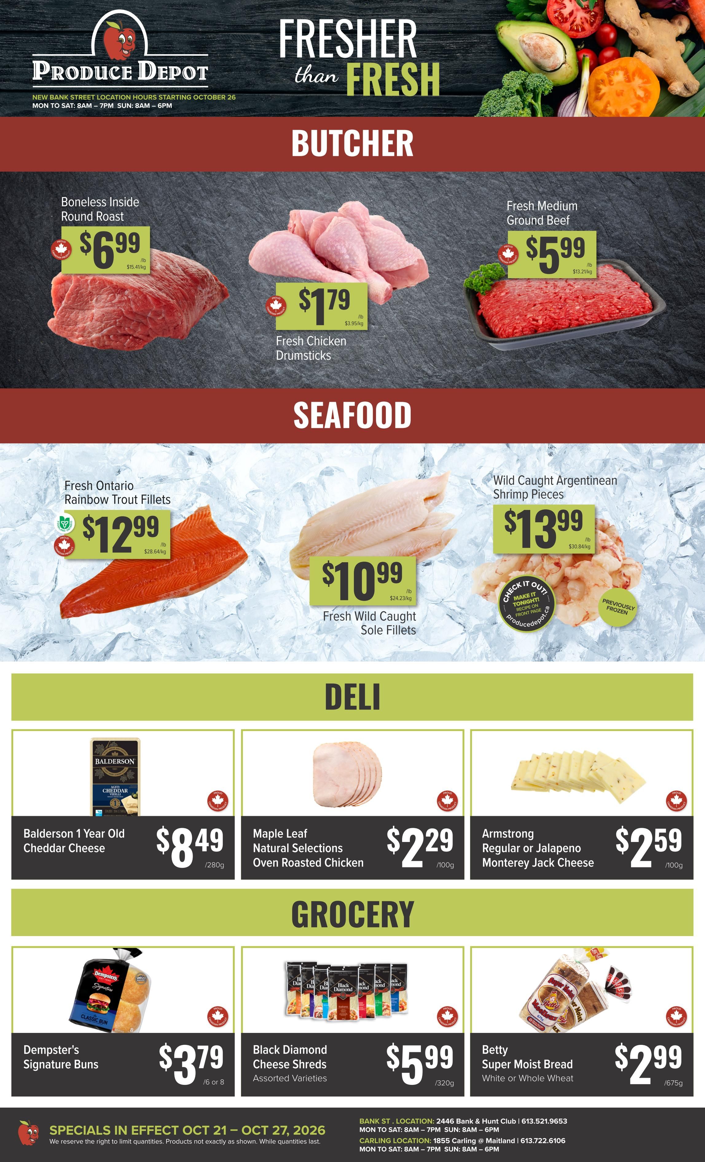 Produce Depot Flyer October 21 to 27