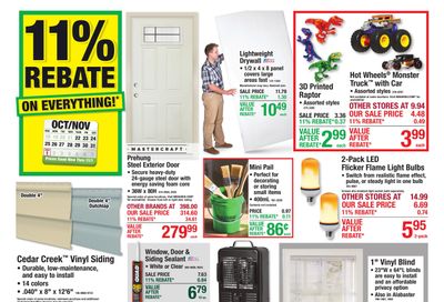 Menards (Chicago Area, IL) 11% Rebate Sale Weekly Ad October 21 - November 1, 2026