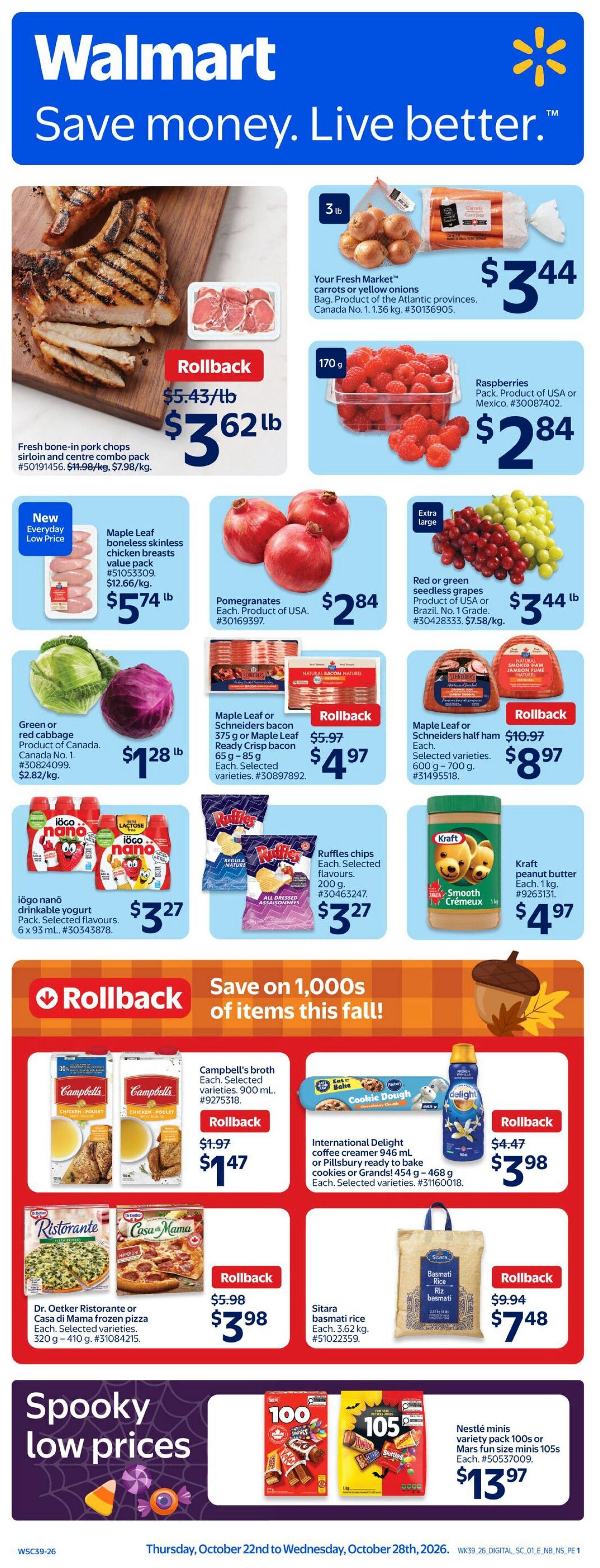 Walmart (Atlantic) Flyer October 22 to 28