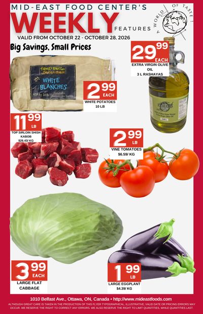 Mid-East Food Centre Flyer October 22 to 28