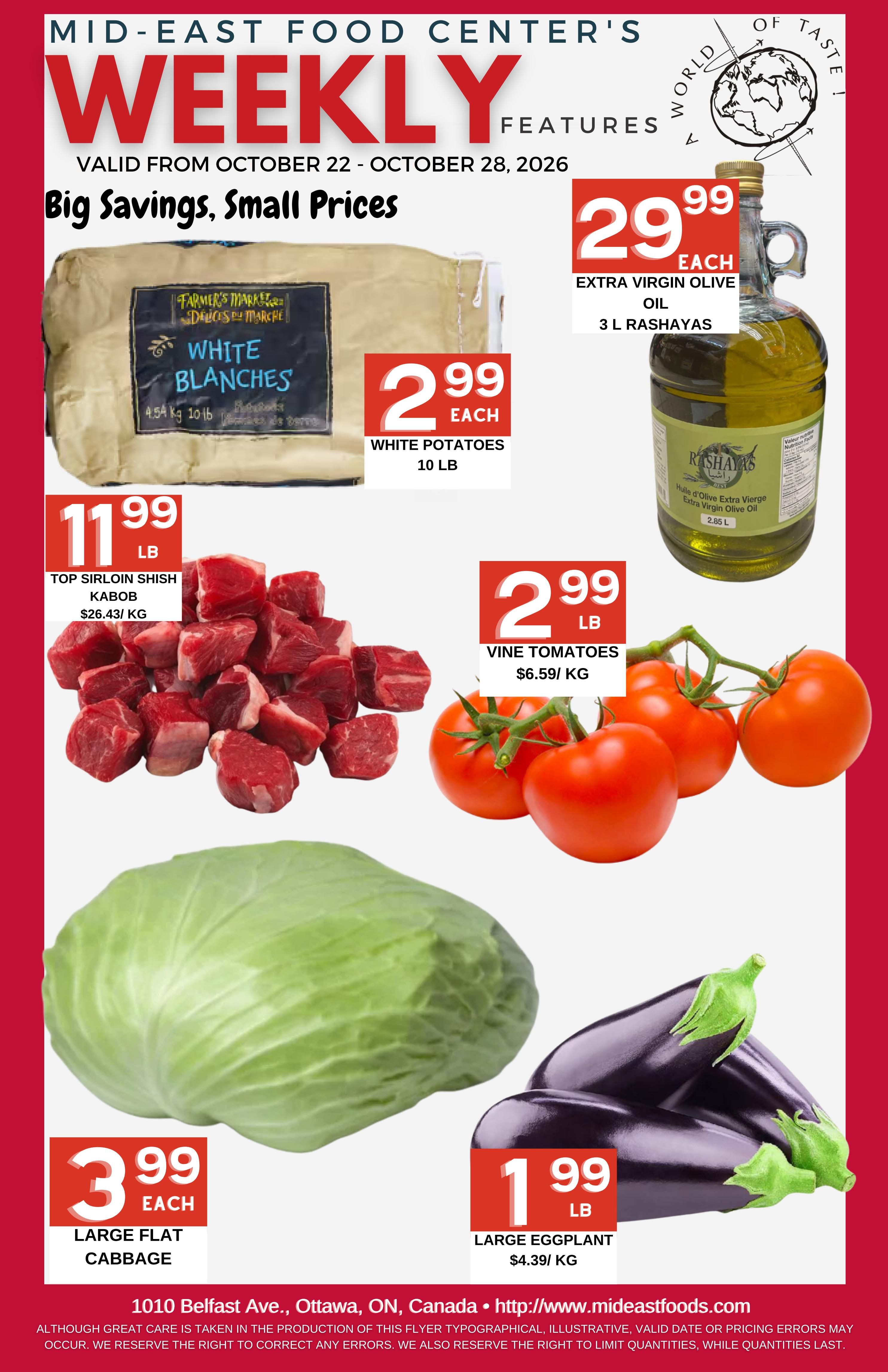 Mid-East Food Centre Flyer October 22 to 28