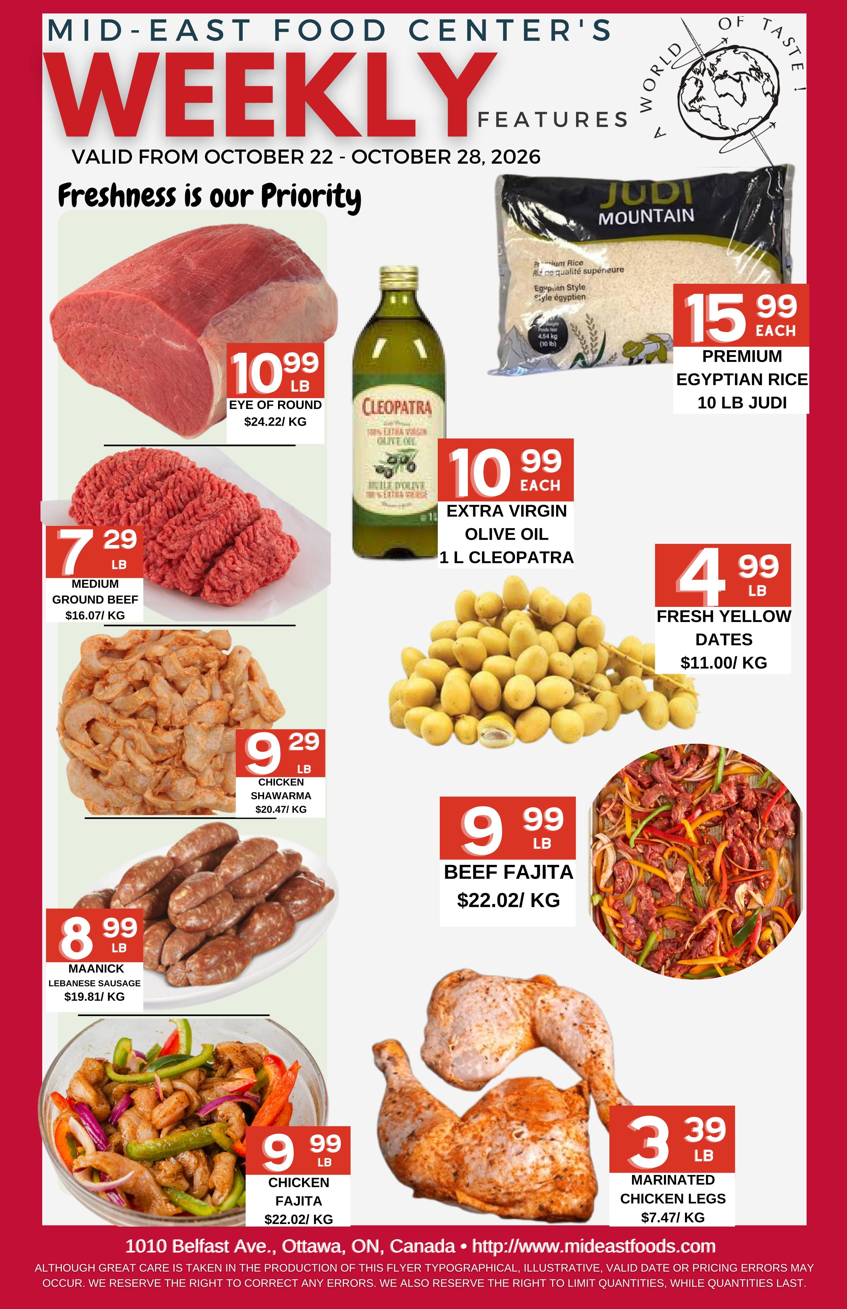 Mid-East Food Centre Flyer October 22 to 28