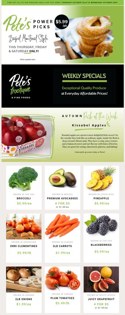 Pete's Fine Foods Flyer October 22 to 28