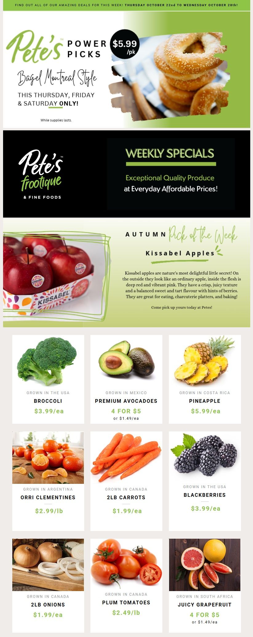 Pete's Fine Foods Flyer October 22 to 28