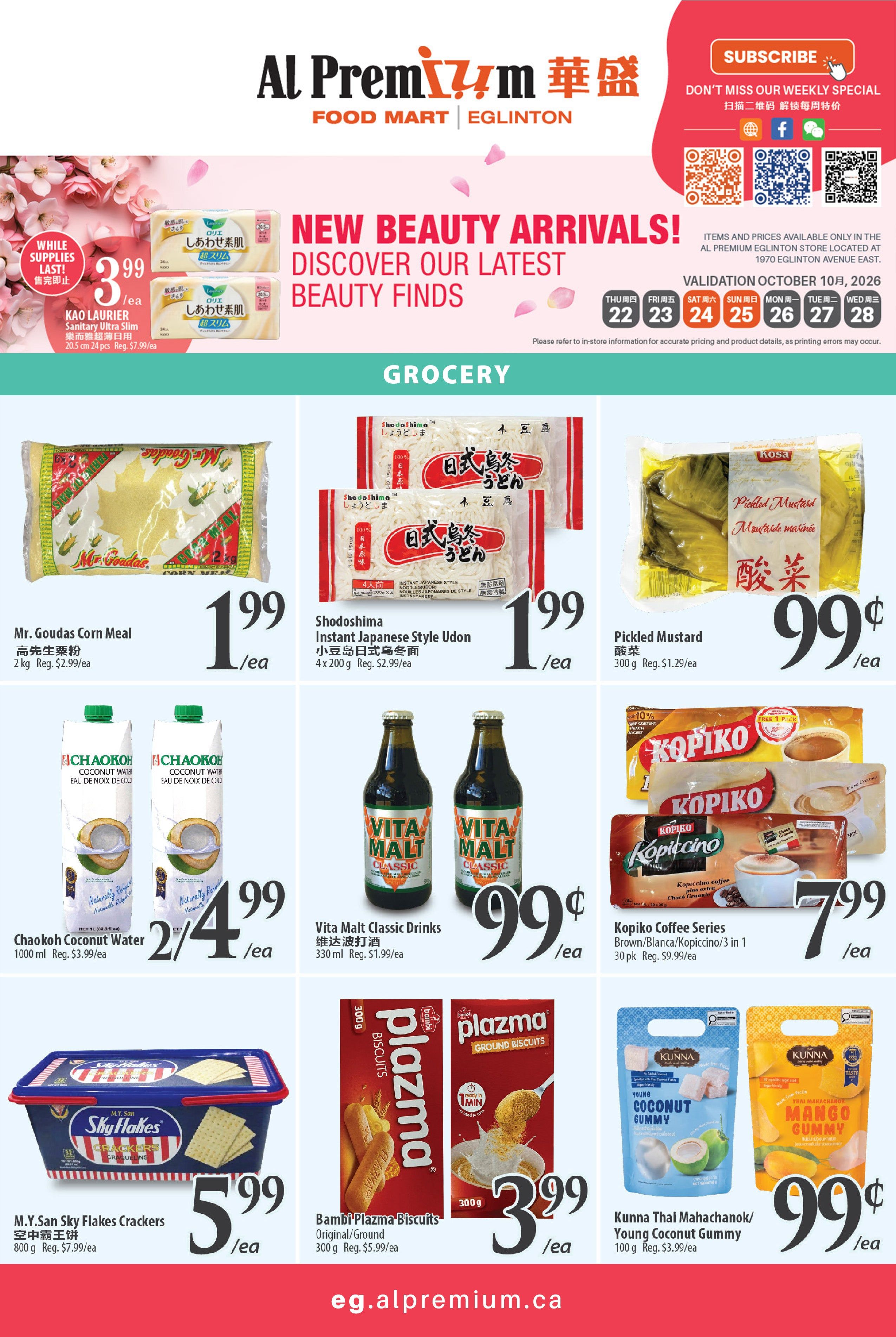 Al Premium Food Mart (Eglinton Ave.) Flyer October 22 to 28