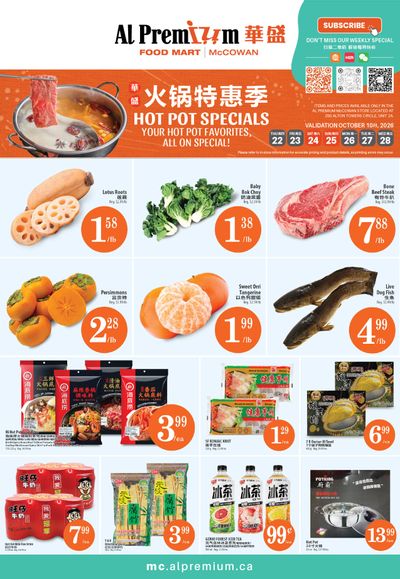 Al Premium Food Mart (McCowan) Flyer October 22 to 28
