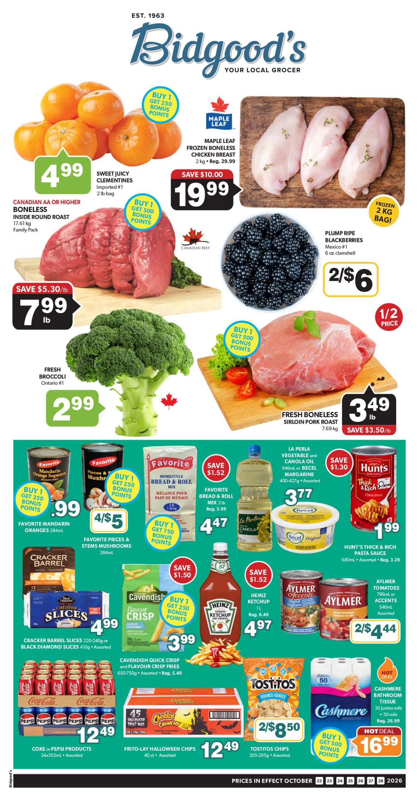 Bidgood's Flyer October 22 to 28