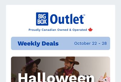 Big Box Outlet Store Flyer October 22 to 28
