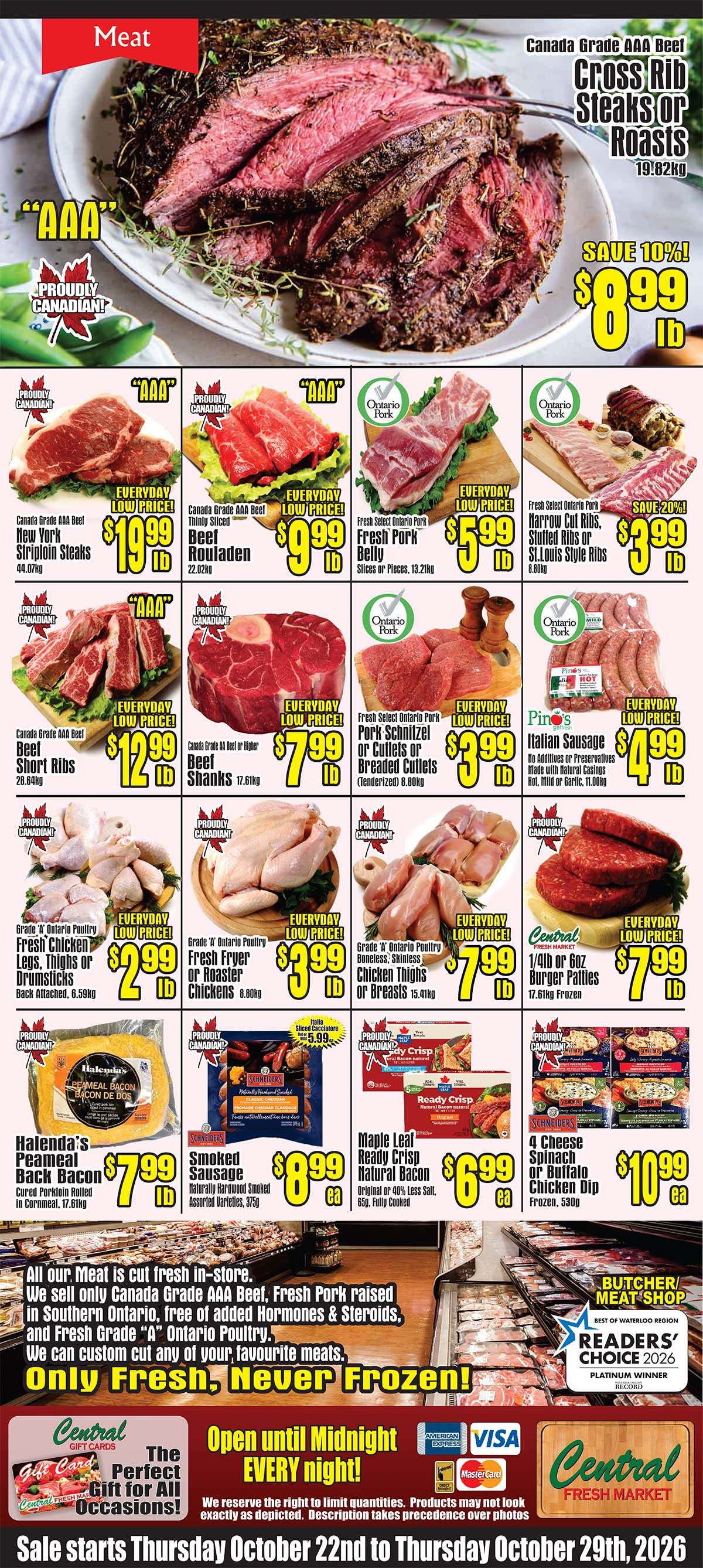Central Fresh Market Flyer October 22 to 29