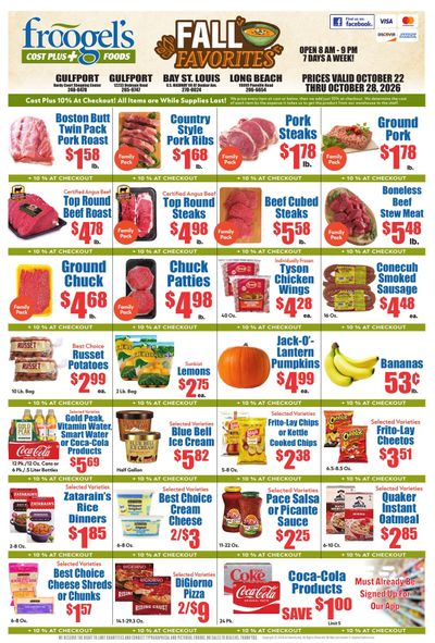 Froogel's (Mississippi) Weekly Ad October 22 - 28, 2026