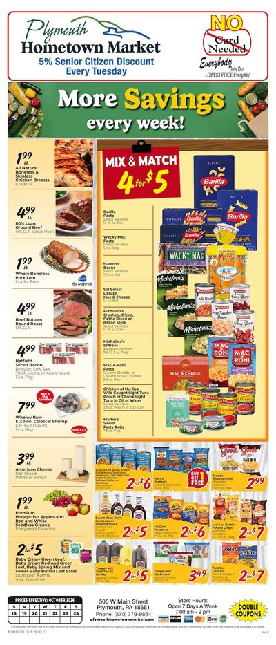 Plymouth Hometown Market Weekly Ad October 22 - 28, 2026