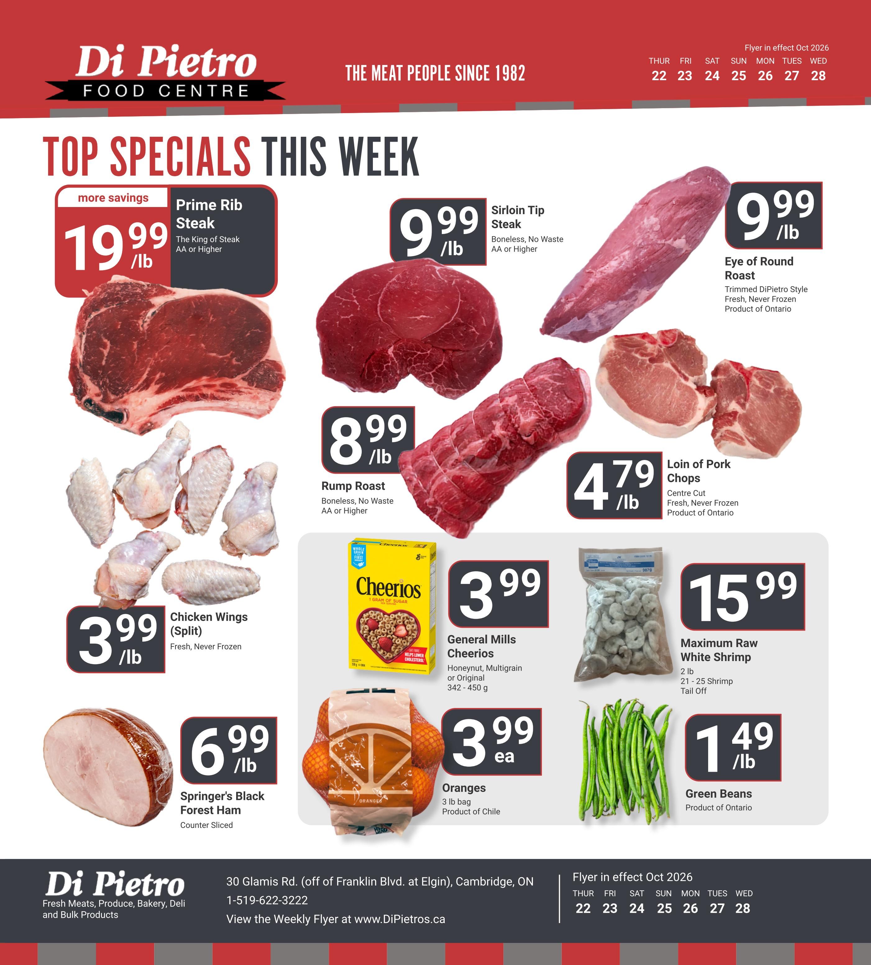 Di Pietro Food Centre Flyer October 22 to 28