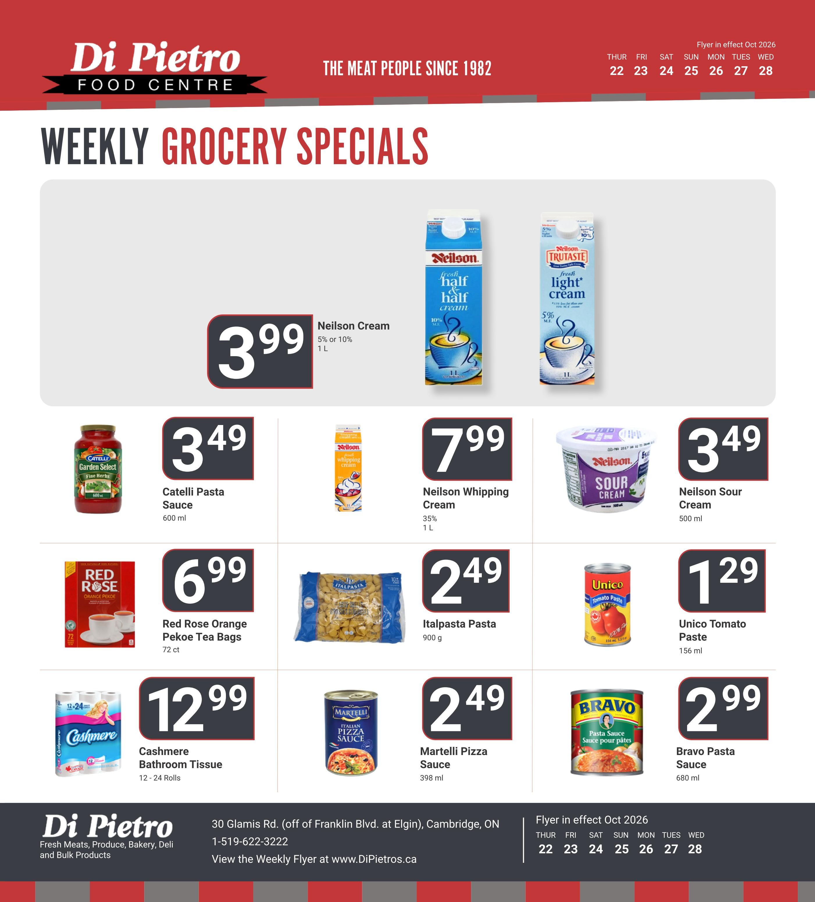 Di Pietro Food Centre Flyer October 22 to 28