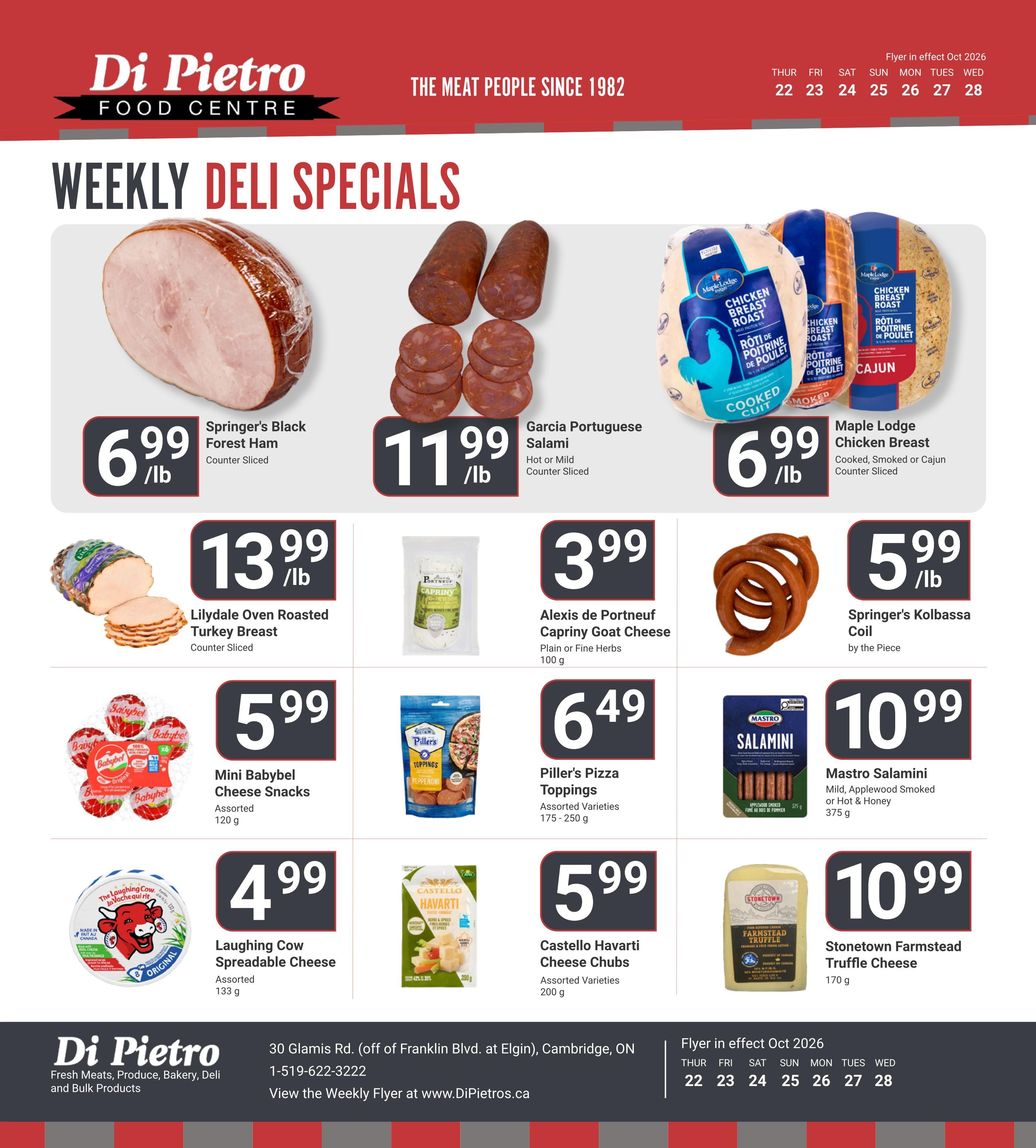 Di Pietro Food Centre Flyer October 22 to 28