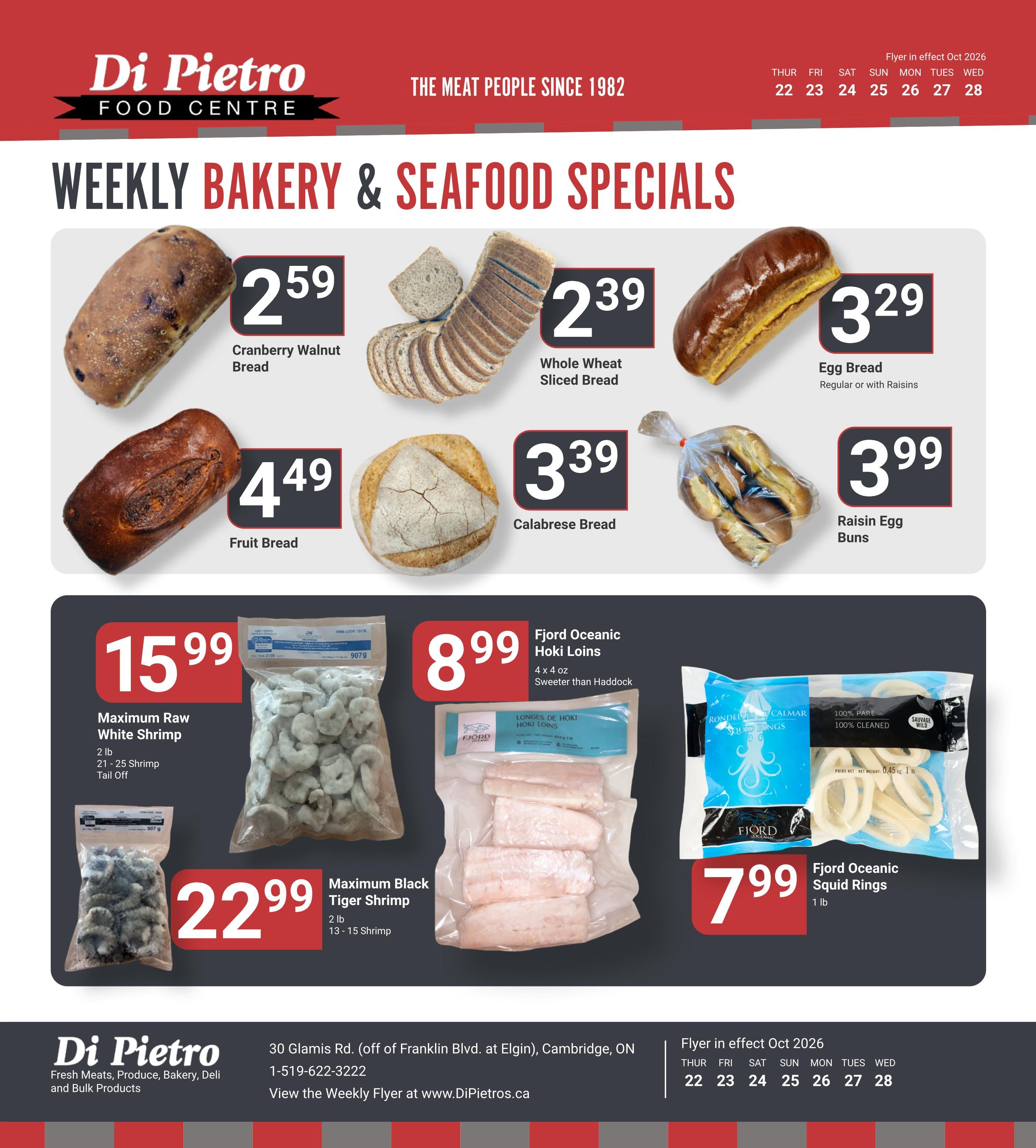 Di Pietro Food Centre Flyer October 22 to 28