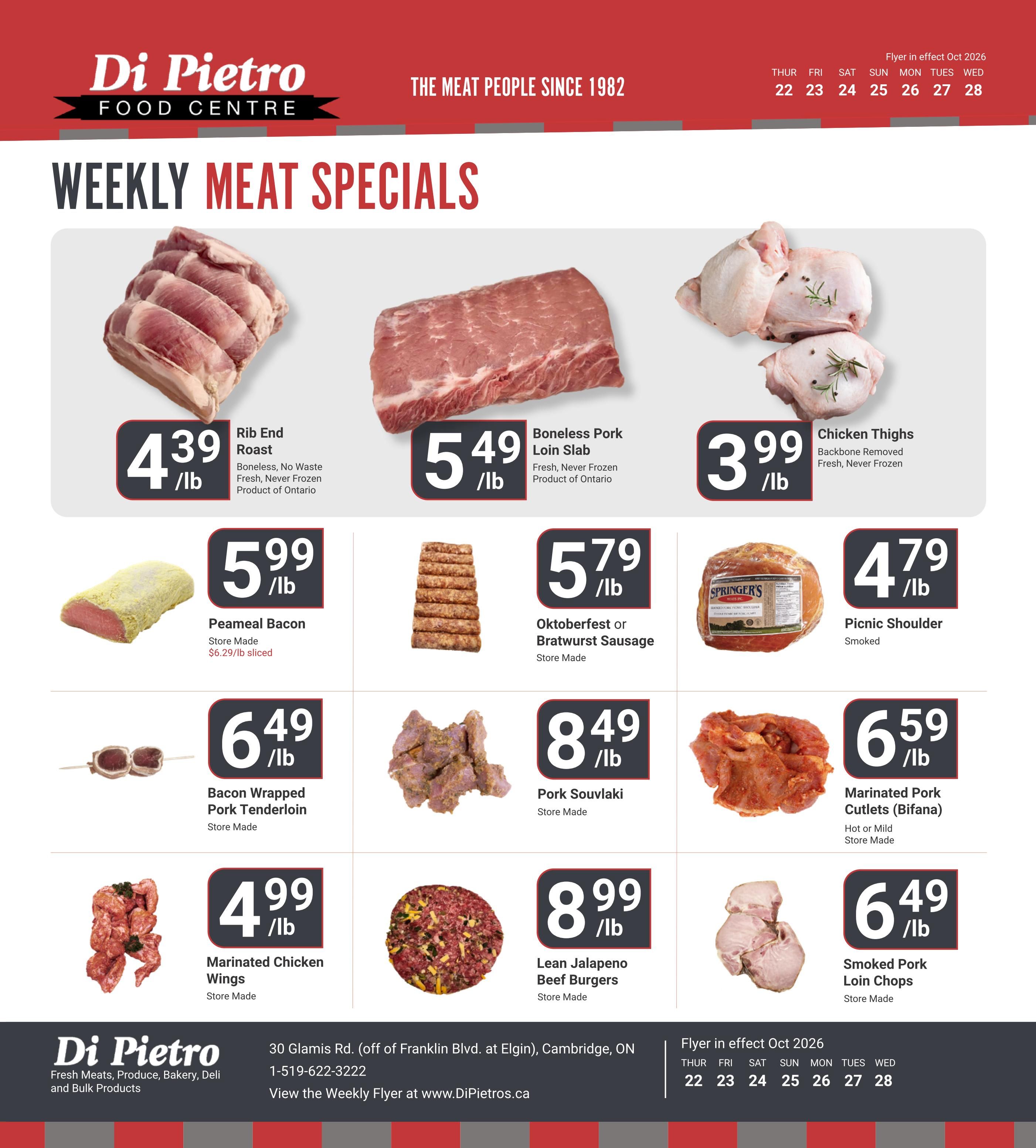 Di Pietro Food Centre Flyer October 22 to 28