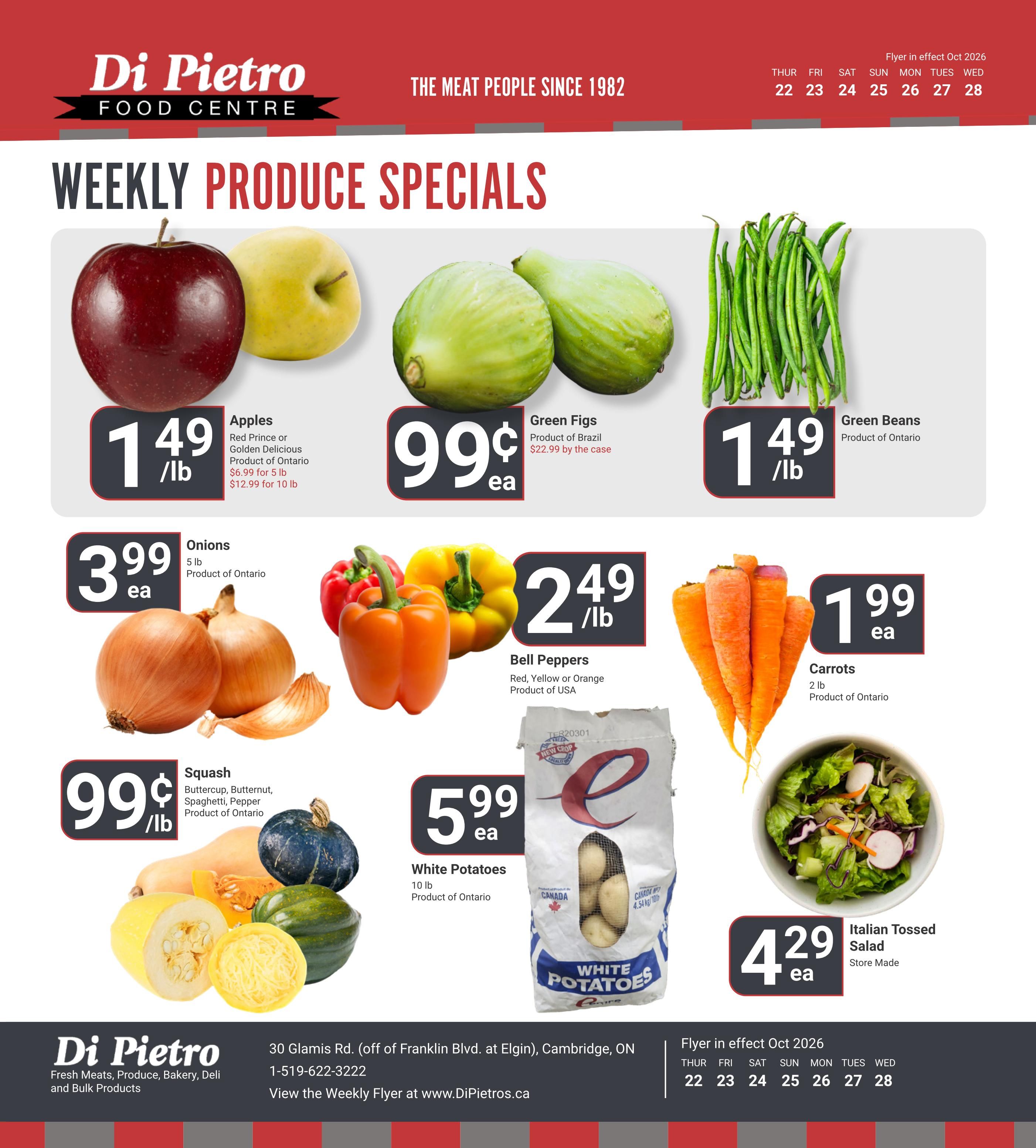 Di Pietro Food Centre Flyer October 22 to 28
