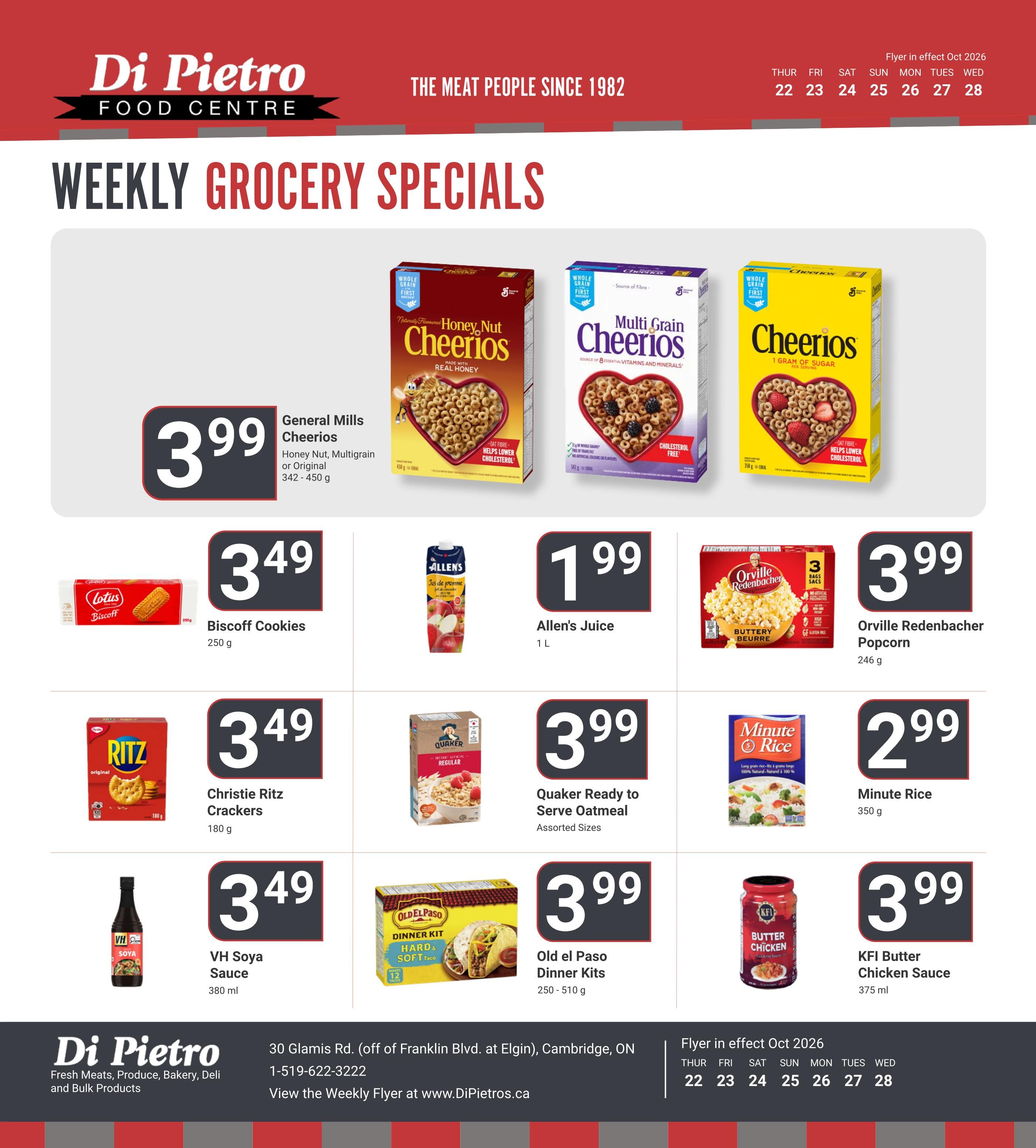 Di Pietro Food Centre Flyer October 22 to 28