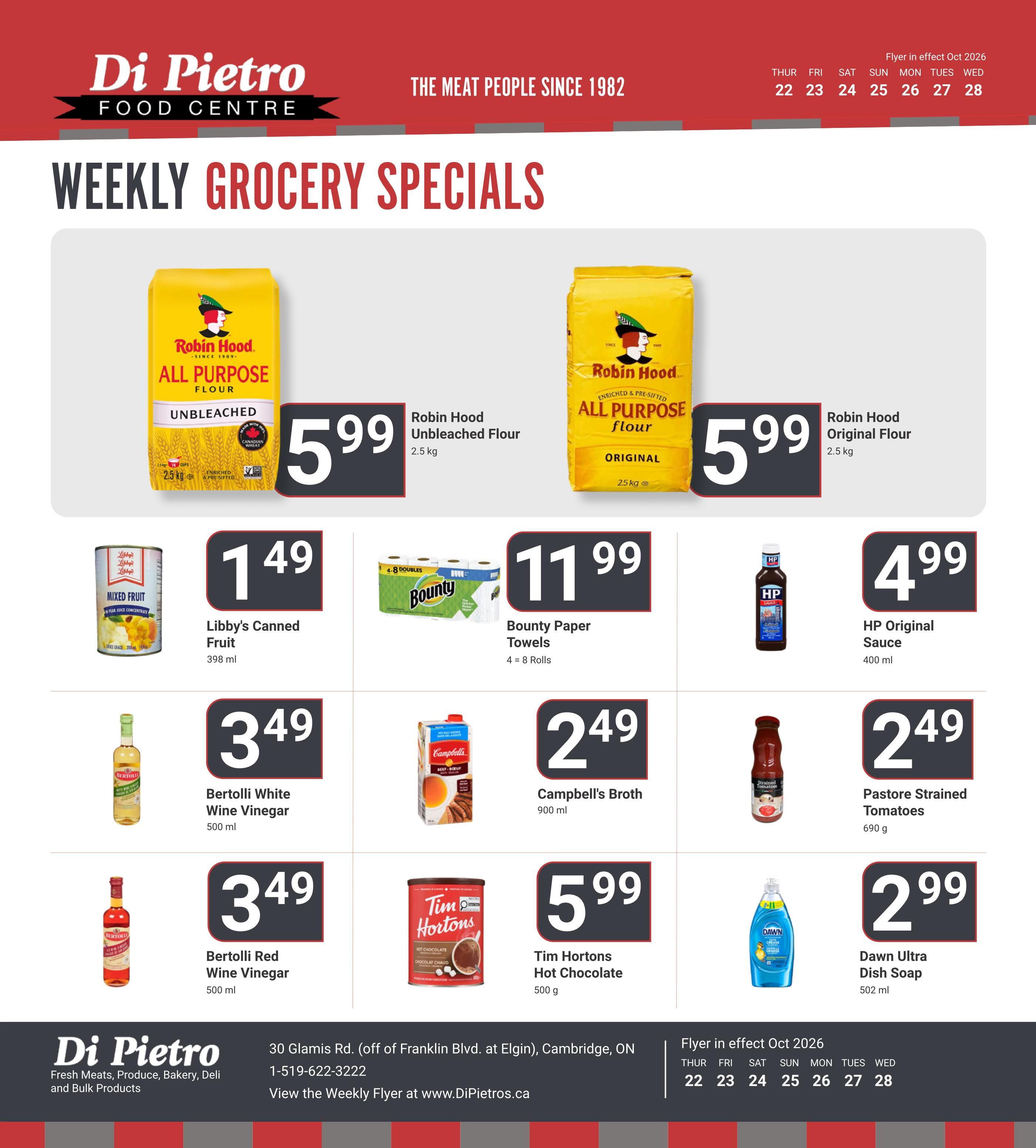 Di Pietro Food Centre Flyer October 22 to 28