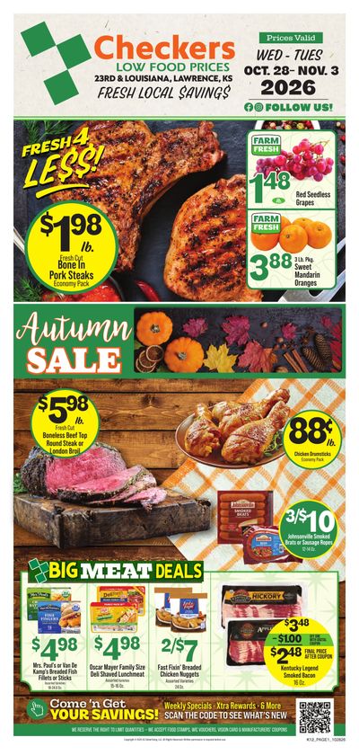 Checkers Foods Weekly Ad October 28 - November 3, 2026