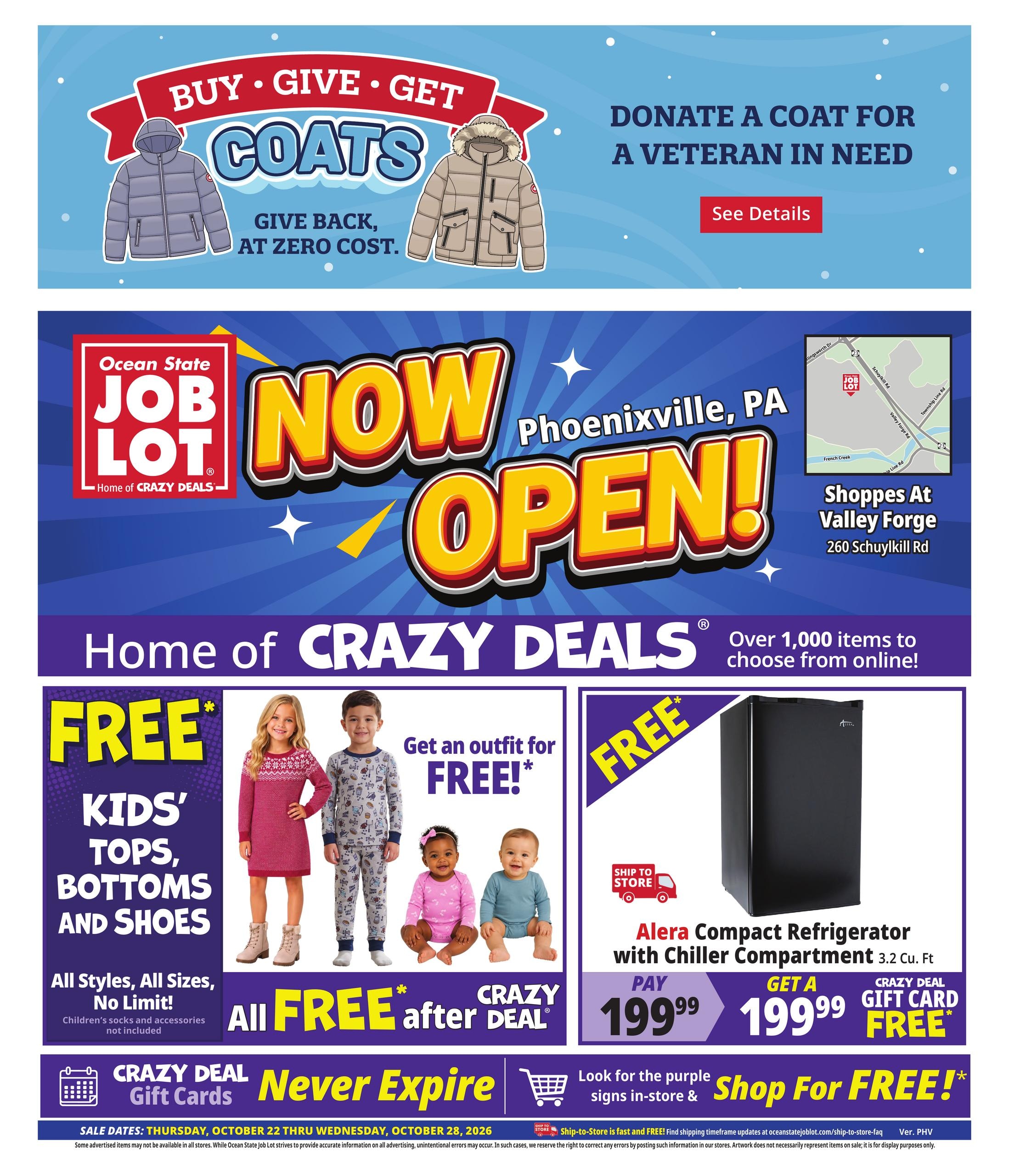 Ocean State Job Lot (Valley Forge Area, PA) Weekly Ad October 22 - 28, 2026