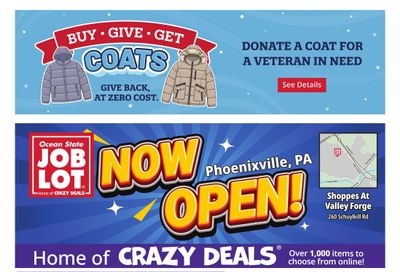 Ocean State Job Lot (Valley Forge Area, PA) Weekly Ad October 22 - 28, 2026
