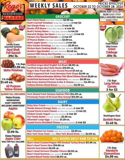Rego's Neighborhood Market Weekly Ad October 22 - 28, 2026