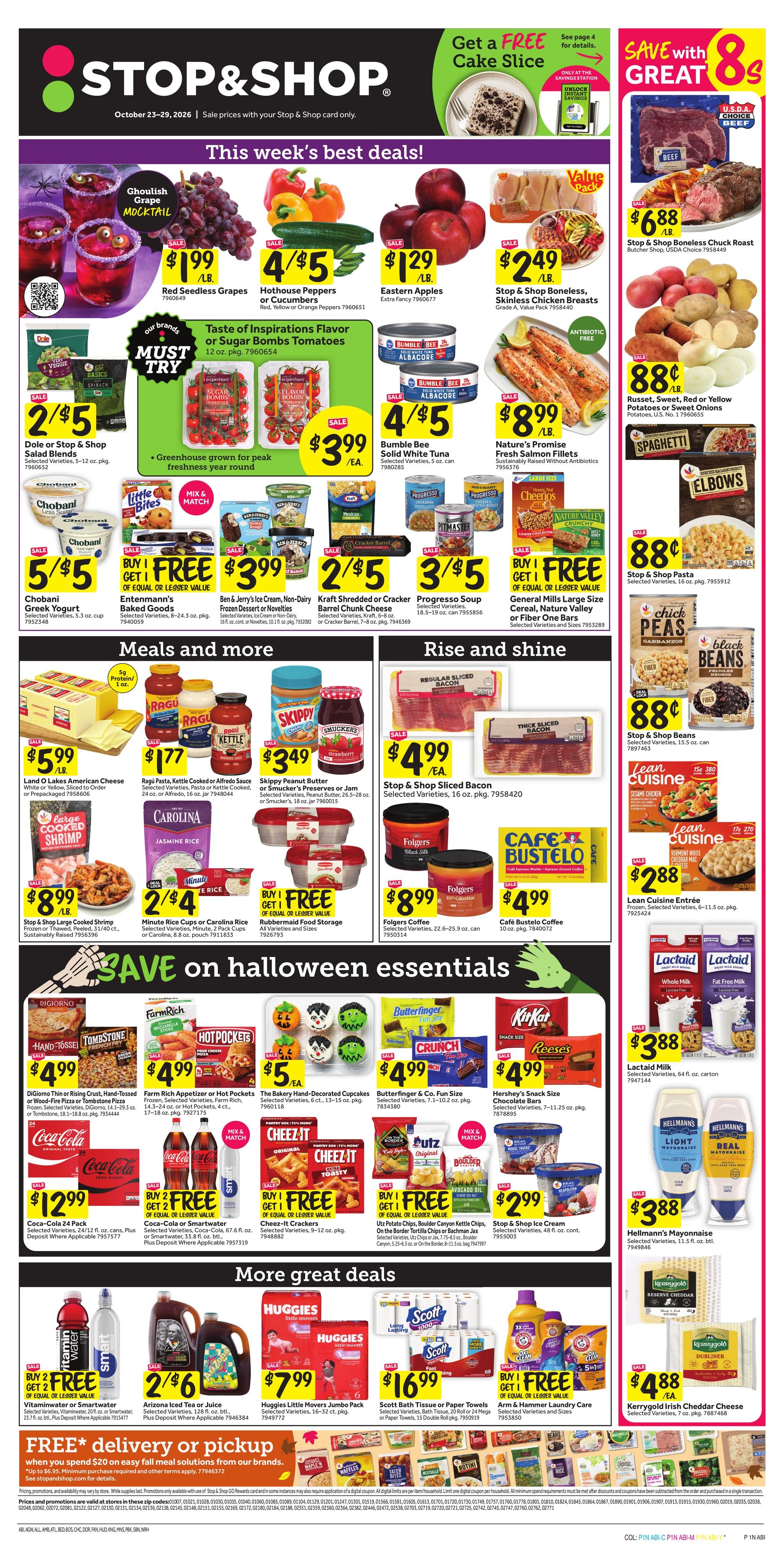Stop & Shop (Athol Area, MA) Weekly Ad October 23 - 29, 2026