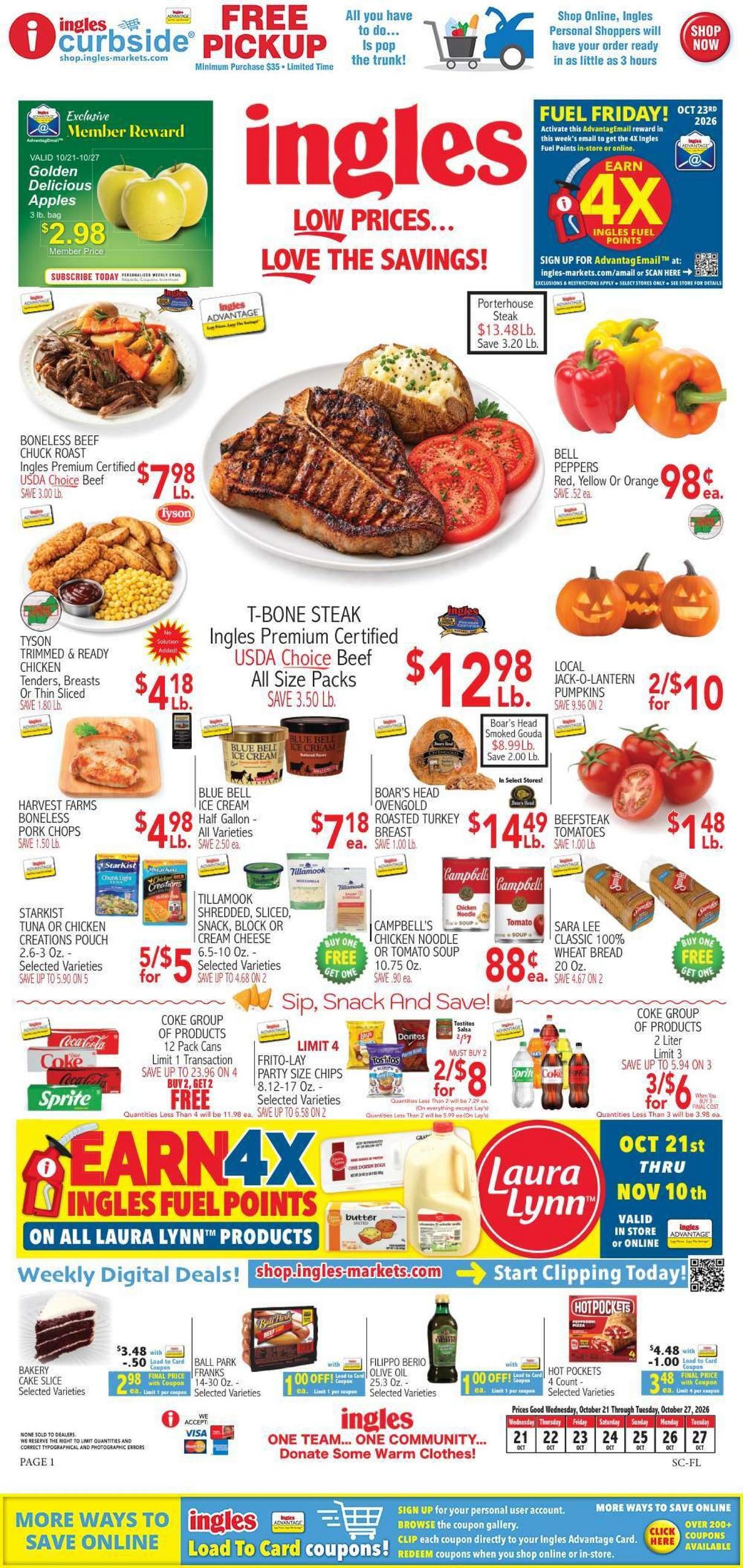 Ingles Markets (Simpsonville Area, SC) Weekly Ad October 21 - 27, 2026