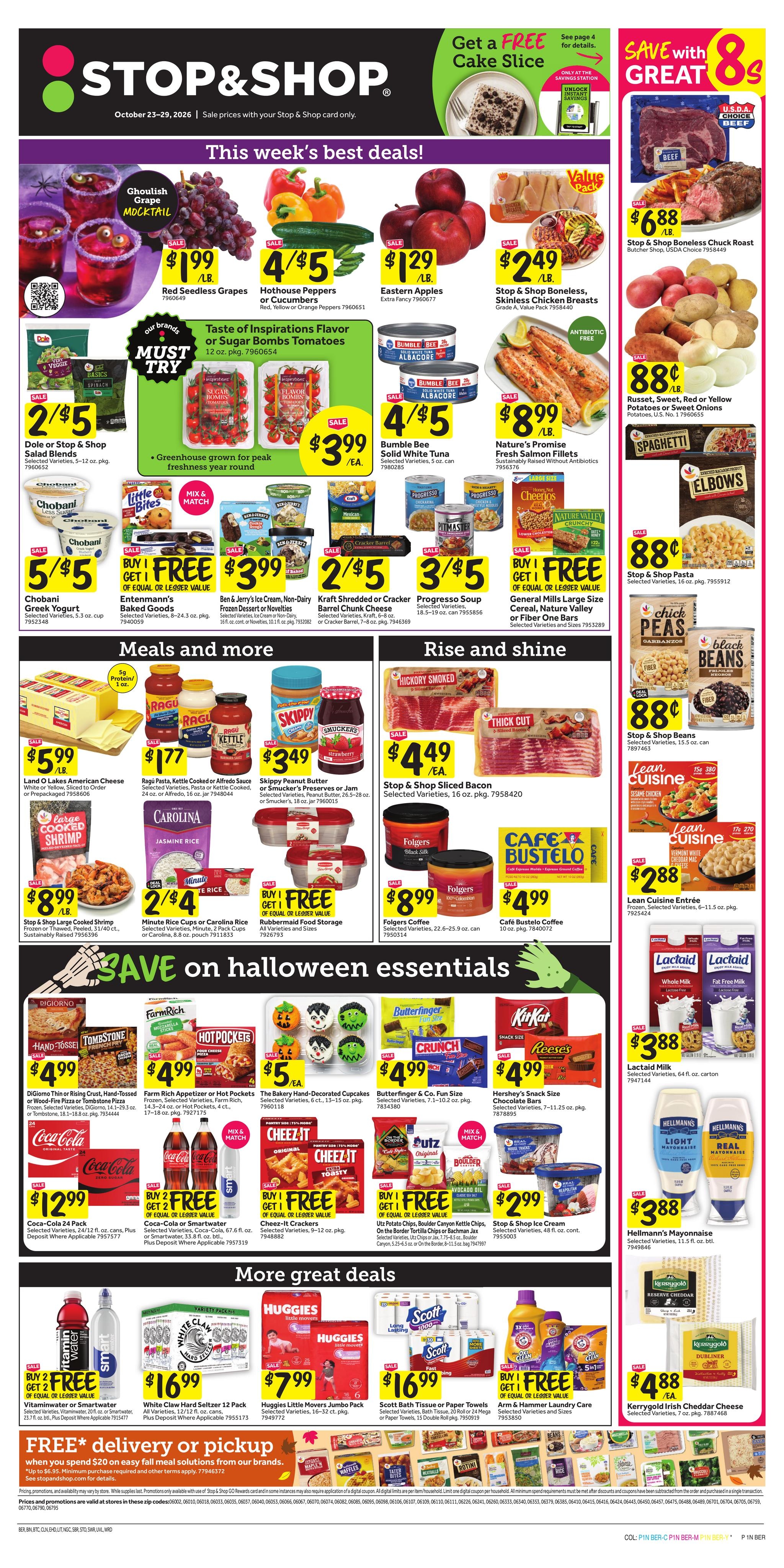 Stop & Shop (Berlin Area, CT) Weekly Ad October 23 - 29, 2026