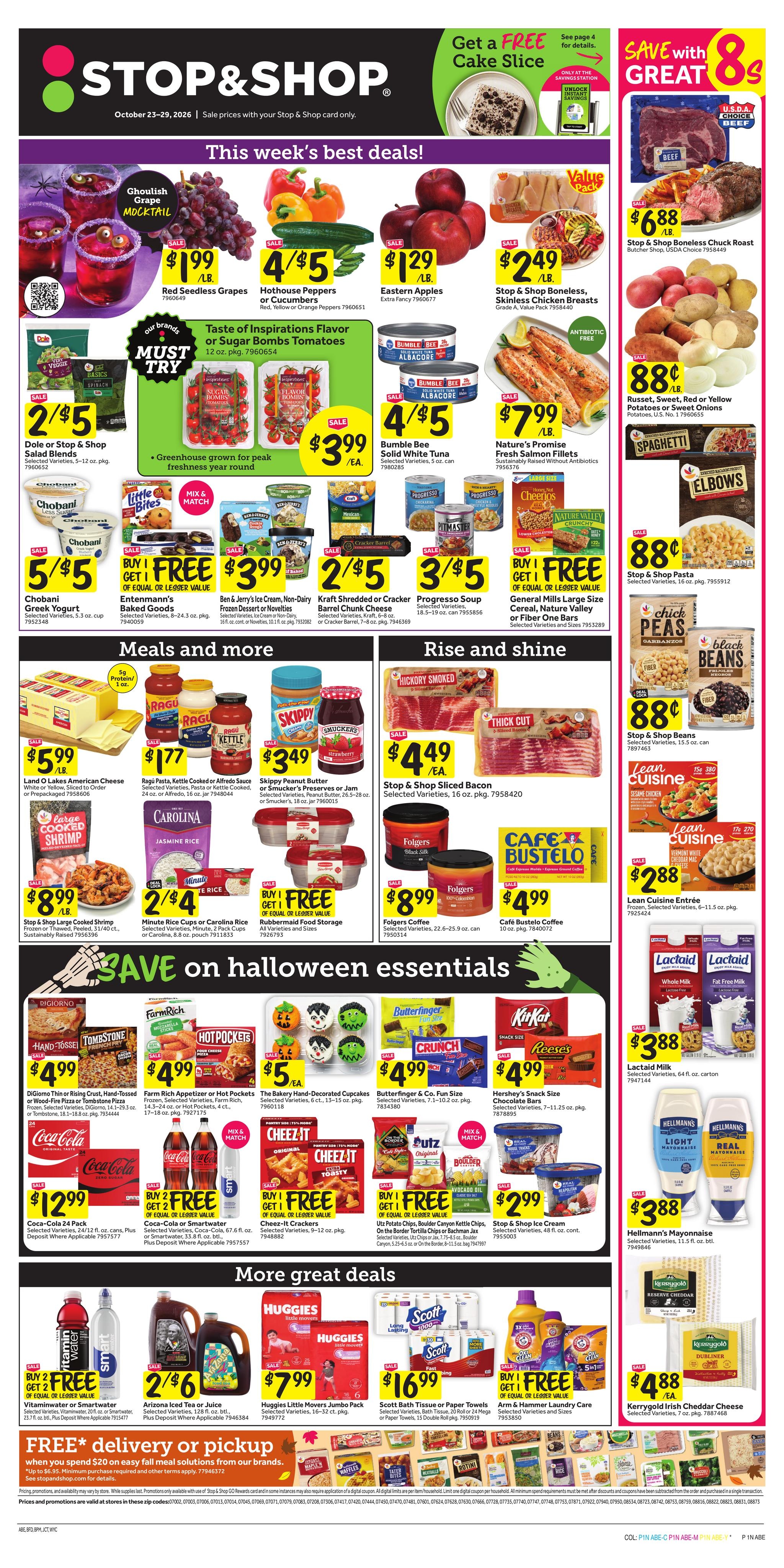 Stop & Shop (Bayville Area, NJ) Weekly Ad October 23 - 29, 2026