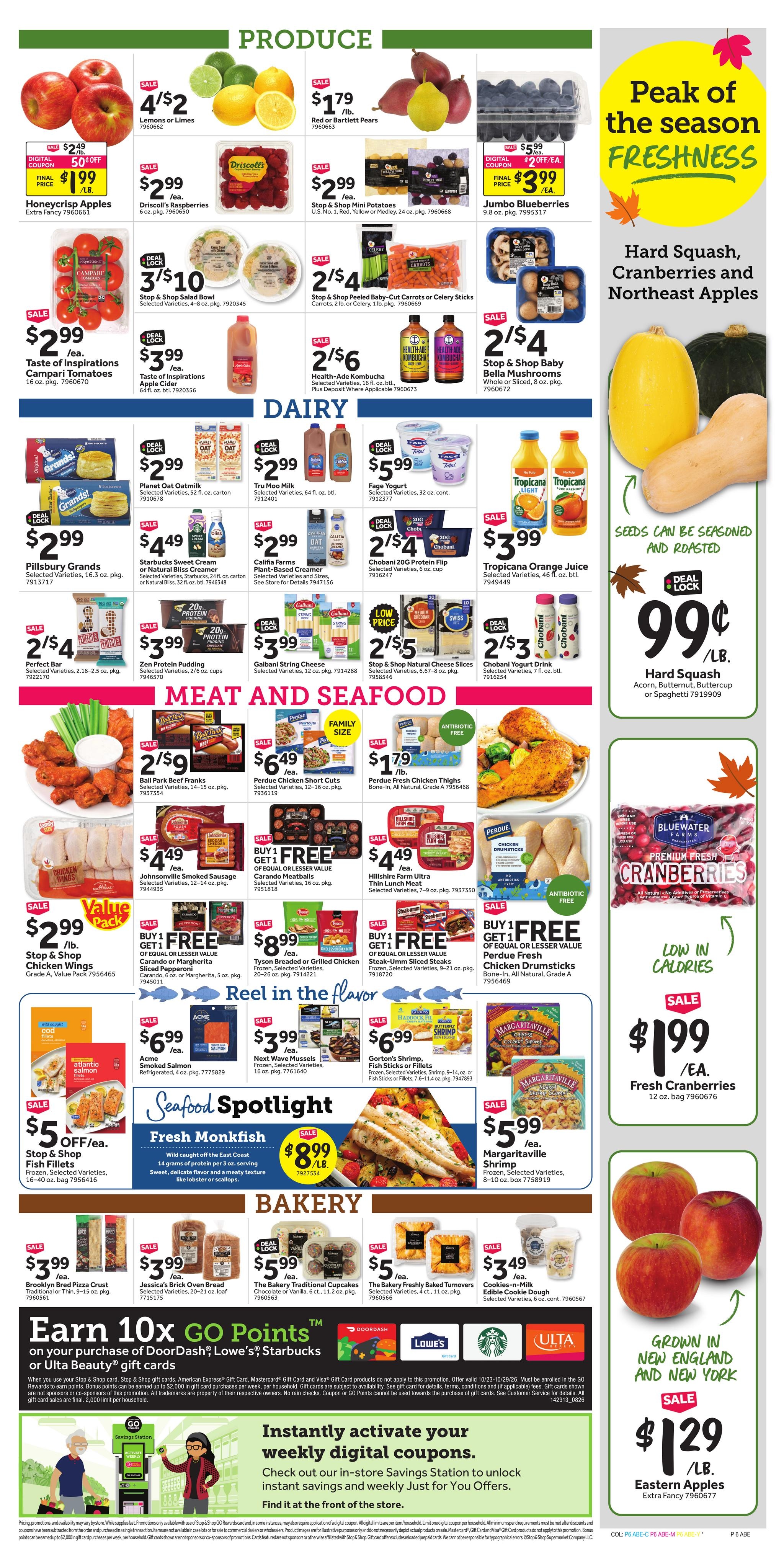 Stop & Shop (Bayville Area, NJ) Weekly Ad October 23 - 29, 2026