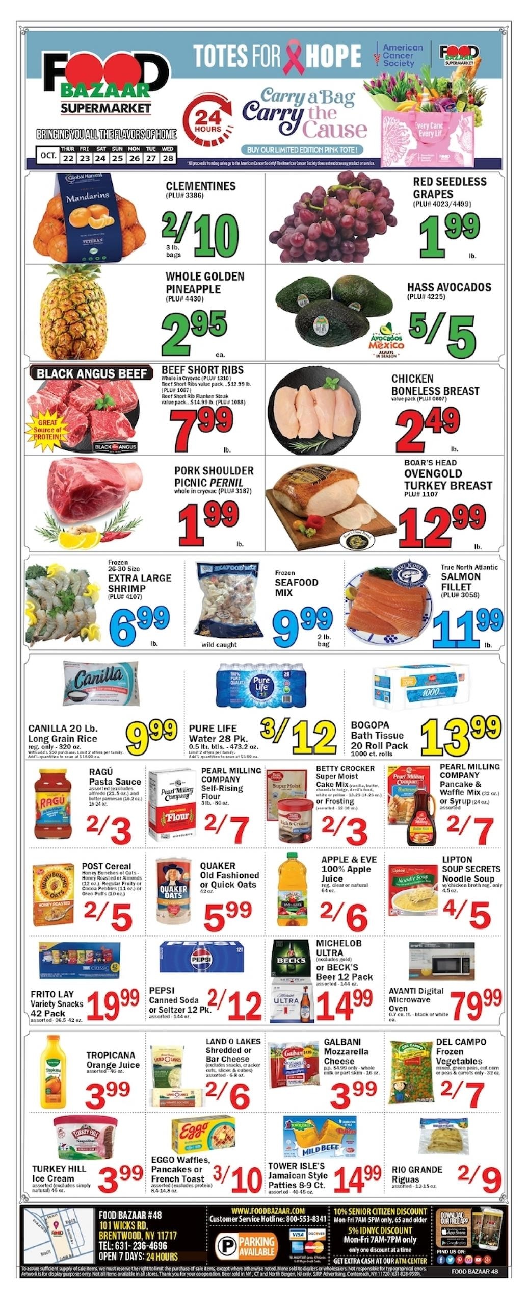Food Bazaar Weekly Ad October 22 - 28, 2026