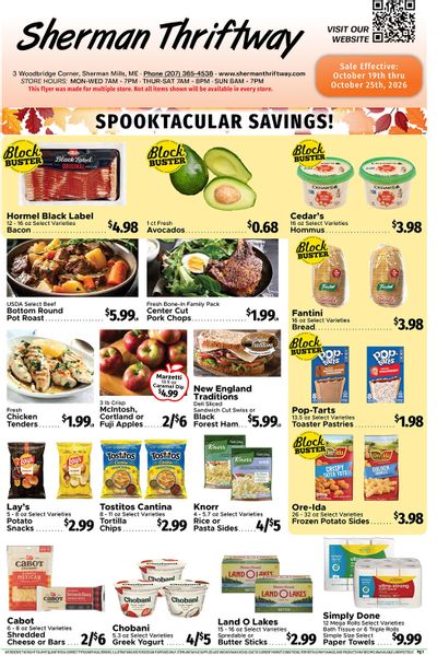 Sherman Thriftway Weekly Ad October 22 - 28, 2026