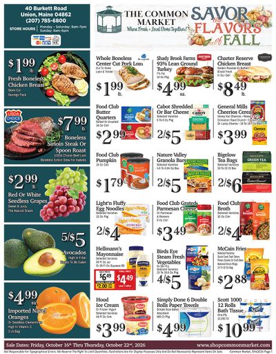 The Common Market Weekly Ad October 22 - 28, 2026
