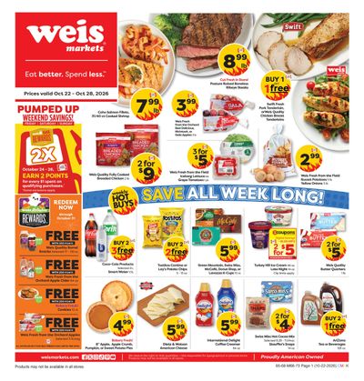 Weis Markets (New York Area, NY) Weekly Ad October 22 - 28, 2026