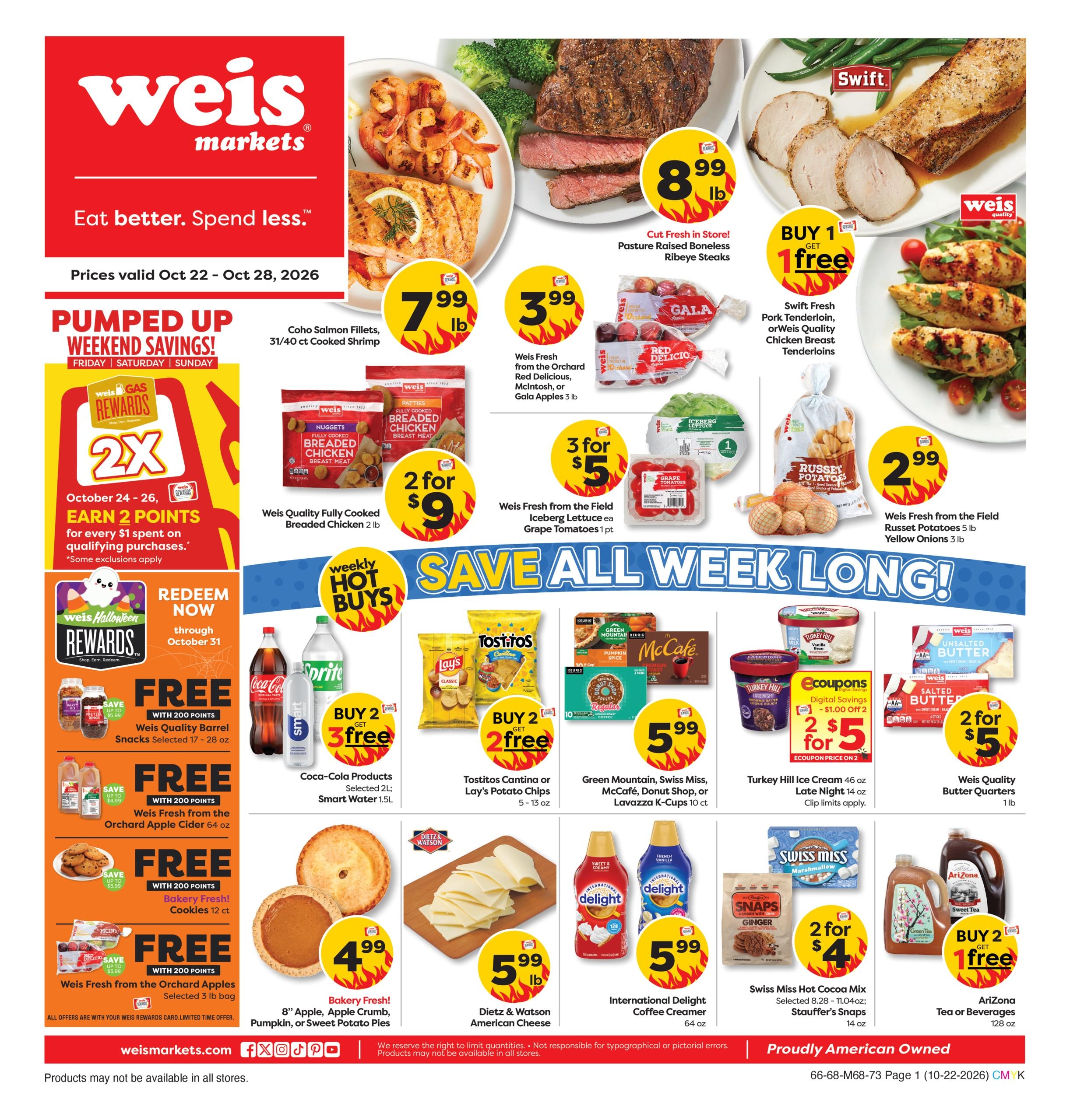 Weis Markets (New York Area, NY) Weekly Ad October 22 - 28, 2026