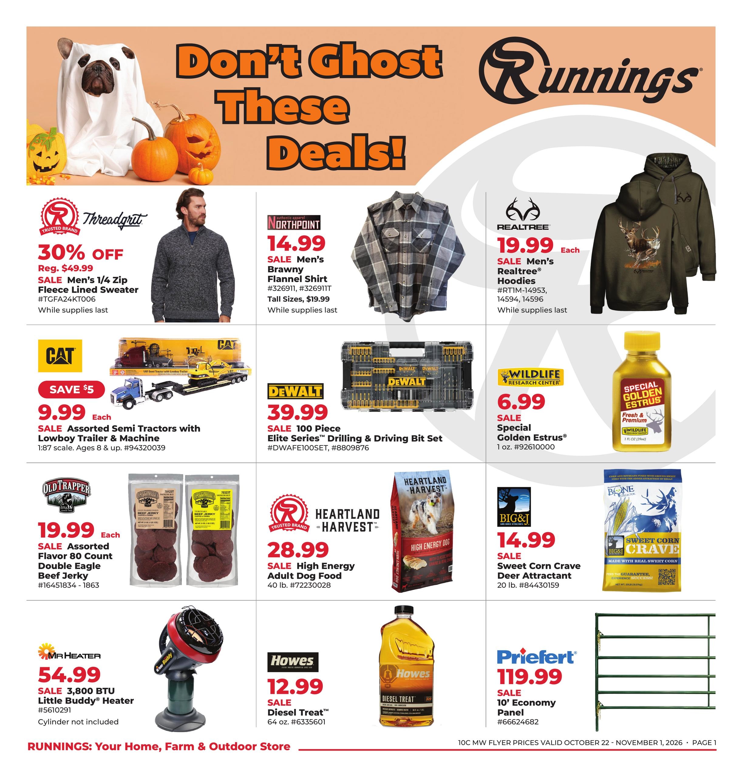 Runnings (Rock Rapids Area, IA) Don't Ghost These Deals! Weekly Ad October 22 - November 1, 2026