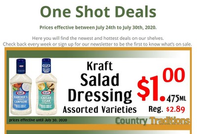 Country Traditions One-Shot Deals Flyer July 24 to 30