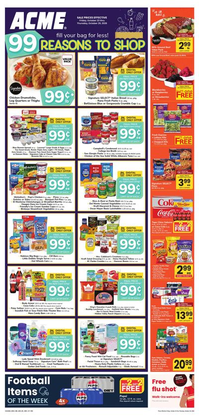 Acme Markets (Yonkers Area, NY) Weekly Ad October 23 - 29, 2026