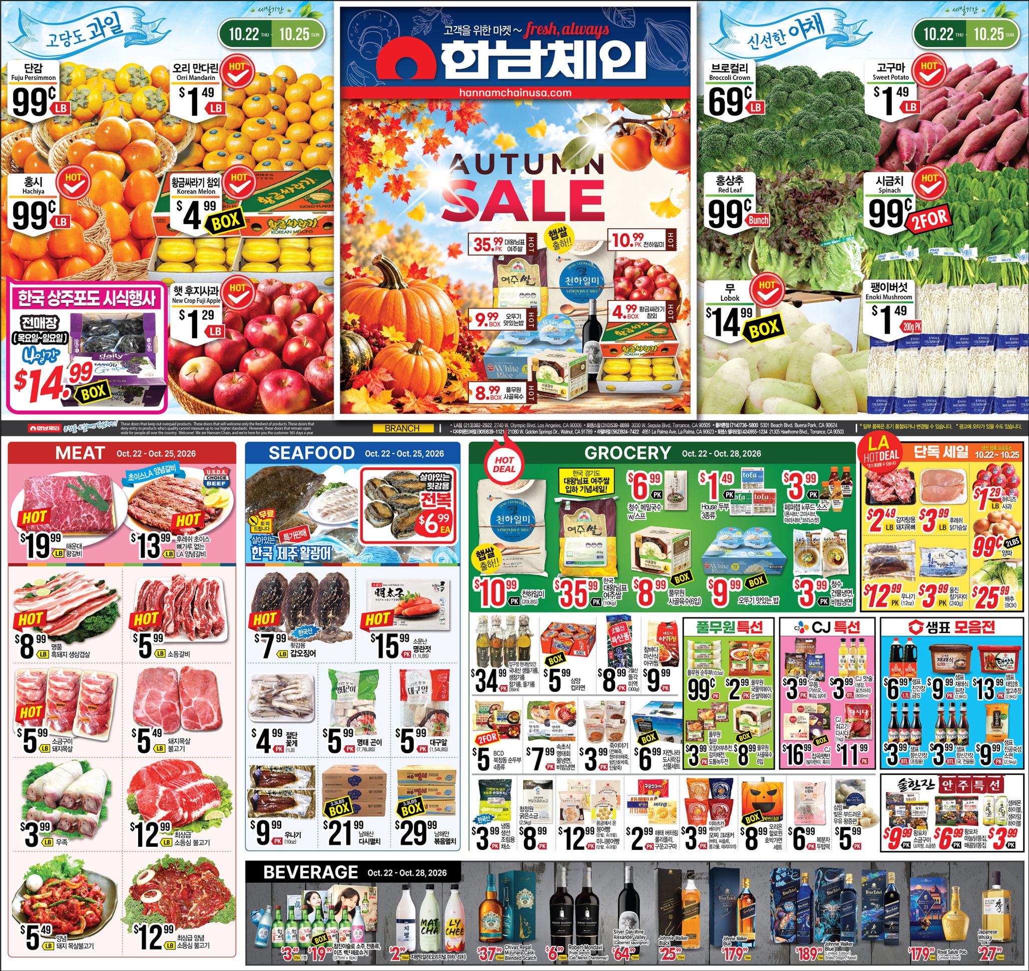 Hannam Chain (California) Weekly Ad October 22 - 28, 2026