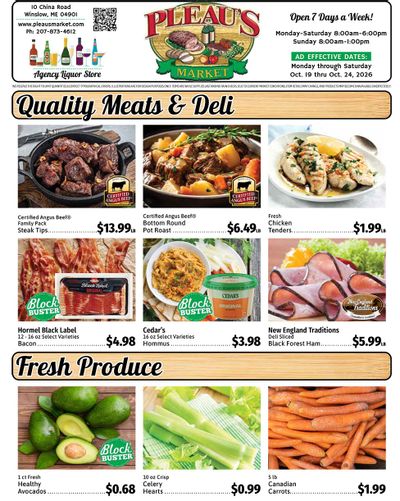 Pleau's Market Weekly Ad October 22 - 28, 2026